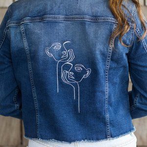 Embroidered Calvin Klein Jean Jacket - M